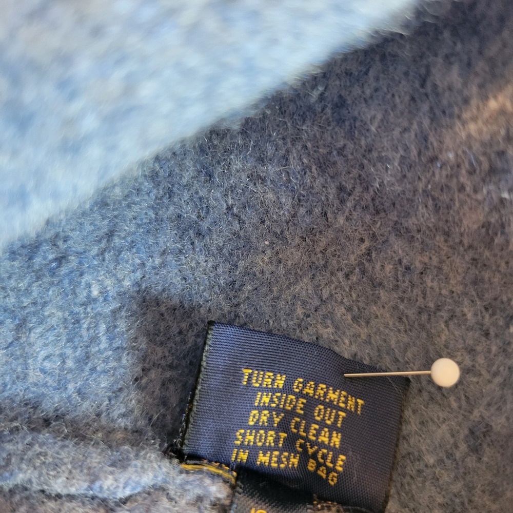 Polo Ralph Lauren Sweater Womens Medium Blue Merino Wool Cashmere Crewneck - Picture 7 of 14